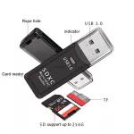 2in1 Usb 3.0 High Speed Adapter Micro Sd Tf Sd Memory Card Reader For Pc Lap