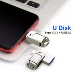 Portable 3 In 1 Usb Flash Drive 32/64/128gb Usb 3.1 Type-C Usb 3.0 Otg Metal Pendrive Memory Disk Storage Stick For Phone/table