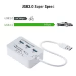 3 Port Usb Multi-In-1 Hub Ms Sd M2 Tf Memory Card Reader Aluminum Adapter Vdx99