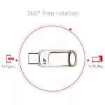 Portable 3 In 1 Usb Flash Drive 32/64/128gb Usb 3.1 Type-C Usb 3.0 Otg Metal Pendrive Memory Disk Storage Stick For Phone/table