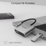 Wavlink Usb C To Vga Adapter Hdmi-Compatible Type-C To Dual Vga Hdmi Display Splitter Converter For Macbook Pro Ipad Pro