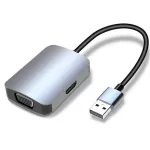 2 In 1 Dual Display Usb 3.0 To Vga Hdmi Converter Cable Hub Adapter For 1080p Macbook Windows 7/8/10 Computer