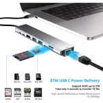 Type C To Hdmi Hub Usb C 4k Pd 5a 87w Dock Rj45 Lan Usb 3.1 Splitter Usb-C Power Delivery Sd Tf Card Reader For Macbook Air Pro