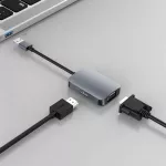 2 In 1 Dual Display Usb 3.0 To Vga Hdmi Converter Cable Hub Adapter For 1080p Macbook Windows 7/8/10 Computer
