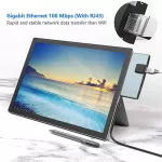 Usb C Hub Type C Hub For Microsoft Surface Pro 4 /pro 5 /pro 6 Adapter Dock With Usb 3.1 To Hdmi 4k 1000mb Rj45 Pd Usb Splitter