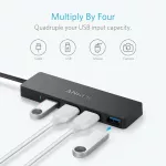 Anker 4-Port Usb 3.0 Ultra Slim Data Hub For Macbook Mac Pro/mini Imac Surface Pro Xps Notebook Pc Usb Flash Drives Etc