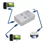 Usb Hub Usb Auto Sharing Switch For 2/4 Computer Sharing Printer Supports 2/4 Computers To Share 1 Usb Device