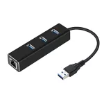 Usb Gigabit Ethernet Adapter 3 Ports Usb 3.0 Hub Usb To Rj45 Lan Network Card For Macbook Mac Desk Adapter Hub To 1000mbps