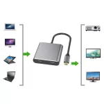 Hdmi-Compatible Type C Adapter 4k C To Dual Hdmi-Compatible Usb 3.0 Cable Charge Port Converter For Macbook