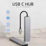 Usb Type C Hub Type-C To Hdmi 4k Vga Adapter Rj45 Lan Ethernet Sd Tf Usb-C 3.0 Typec 3.5mm Jack Audio Video For Macbook Pro Otg