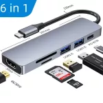Usb Type C Hub Type-C To Hdmi 4k Vga Adapter Rj45 Lan Ethernet Sd Tf Usb-C 3.0 Typec 3.5mm Jack Audio Video For Macbook Pro Otg