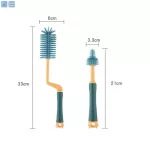 PAPA BABY 2 pieces of silicone bottle brush can rotate 360 ​​degrees, dry quickly, can be cleaned, model ST067