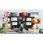 TCL75 inch Linetv Digital 4K Ultra Android Smart TV to watch LINE for free without advertising separating for 1 year.