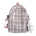 กระเป๋าเป้ผู้หญิง/Schoolbag female Korean student plaid all-match backpack backpack