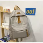 กระเป๋าเป้ผู้หญิง/Backpack women's new solid color student schoolbag simple large-capacity backpack