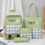 Women's backpack/SchoolBag Female Four-Piece Backpack Student Korean Campus Large-Capacity Backpack
