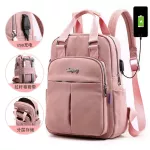 Women's backpack กระเป๋าเป้ผู้หญิง/Leisure backpack USB charging backpack computer bag college style travel backpack