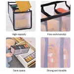 Dormitory Closet Organizer For Socks Home Separated Underwear Storage Box 7 Grids Bra Organizer Foldable Drawer Organizer 2020