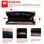 ELVISWORDS Sugar Skull Girls Long Leather Woman Wallets Waterproof Cool Purse for Women Ladies Bags for Money Phone Case Female