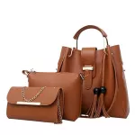 Dihope 3/ 4pcs Woman Bag Set Fashion Female Purse and Handbag Four-Piece Shoulder Bag Tote Messenger Purse Bag Drop Shipping
