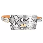 Fanny Pack Fashion Serpentine Waist Bag Women PU Leather Waist Pack Vintage Belt Bags Phone Pocket Small Women's Cross Body Bag
