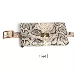 Fanny Pack Fashion Serpentine Waist Bag Women PU Leather Waist Pack Vintage Belt Bags Phone Pocket Small Women's Cross Body Bag