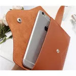 Fanny Pack For Women Belt Bag Envelope Leather Waist Pack Bag Fashion Female Pure Color Money Belt Chest Functional Phone Bag