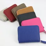 Fashion Customized Initials Genuine Leather Pebbled Zipper Wallet Women Luxury Short Coin Purse Clutch Bag Designer Women Wallet