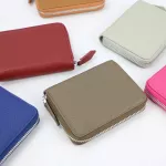 Fashion Customized Initials Genuine Leather Pebbled Zipper Wallet Women Luxury Short Coin Purse Clutch Bag Designer Women Wallet