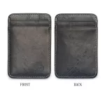 Fashion 100% Genuine Leather Thin Bank Credit Card Case Mini Card Wallet Men Bus Card Holder Cash Change Pack Business ID Pocket