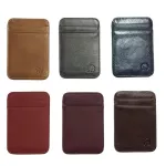 Fashion 100% Genuine Leather Thin Bank Credit Card Case Mini Card Wallet Men Bus Card Holder Cash Change Pack Business ID Pocket
