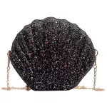 Fashion Chain Sequined Shoulder Bag For Women Pu Leather Handbags Cute Shell Shape Purse Mini Bag bolsa feminina  Messenger Bag