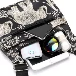 Fashion Cartoon Print Women Bag Female High Quality Light Nylon Cross Body Bag Multi Pockets Messenger Bag for Women