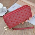 Fashion Embroidery Women's Long Wallet Double Zipper Card Pocket Large Capacity Clutch Bag Double Wallet Wallet Clutch Bag