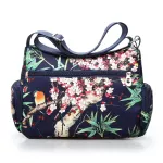 Fashion Floral Pattern Women Shoulder Bag High Quality Waterproof Light Nylon Crossbody Bag Casual Multi-pockets Women Bag