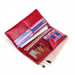 Fashion Genuine Leather Women Wallets Purse Female Long Womens Leather Wallet With Phone Case Coin Pokect Portefeuille Femme