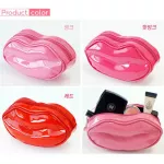 Fashion Lips Long Women Cosmetic Bag Female Makeup Bags Organizer Female Candy Color Toiletry Bag Cute Zipper Pencil Bags