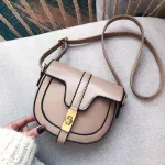 Fashion Crossbody Bags For Women Saddle Bags PU Leather Shoulder Messenger Bags Semi-circle Handbags French Niche Design Bag