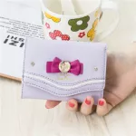 Fashion Mini Women's Cute Bows Short Wallet Lady Girls Hasp Card Holder Clutch Coin Purse PU Leather New