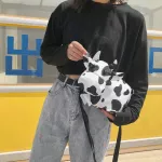 Cartoon Cow Print Crossbody Bag For Women Oxford Cloth Sml Doll Oulder Bags Designer Fe Travel Bag Sac Fme