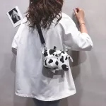 Cartoon Cow Print Crossbody Bag For Women Oxford Cloth Sml Doll Oulder Bags Designer Fe Travel Bag Sac Fme