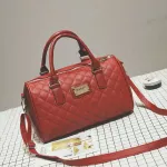 New Women's Bags Pu Leather Solid Cr Mesger Mango Women's Bag Diamond Chec Oulder Handbag