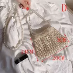 Handmade Women Pearl Bags Beadd Oulder Bags Charm Acrylic Beads Bag White Pearls Crossbody Bag Ning Clutch SE LADY