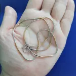 สร้อยคอสแตนเลสแท้ ลายงูกลม 2กษัตริย์ สร้อยคอห้อยพระ สร้อยคอแฟชั่น สร้อยคอผู้หญิง สร้อยเด็ก ขนาดเล็ก 1.0mm ไม่ลอก ไม่ดำ ใส่อาบน้ำได้