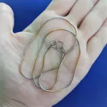 สร้อยคอสแตนเลสแท้ ลายงูกลม 2กษัตริย์ สร้อยคอห้อยพระ สร้อยคอแฟชั่น สร้อยคอผู้หญิง สร้อยเด็ก ขนาดเล็ก 1.0mm ไม่ลอก ไม่ดำ ใส่อาบน้ำได้