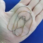 สร้อยคอสแตนเลสแท้ ลายงูกลม 2กษัตริย์ สร้อยคอห้อยพระ สร้อยคอแฟชั่น สร้อยคอผู้หญิง สร้อยเด็ก ขนาดเล็ก 1.0mm ไม่ลอก ไม่ดำ ใส่อาบน้ำได้