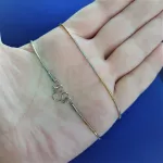 สร้อยคอสแตนเลสแท้ ลายงูกลม 2กษัตริย์ สร้อยคอห้อยพระ สร้อยคอแฟชั่น สร้อยคอผู้หญิง สร้อยเด็ก ขนาดเล็ก 1.0mm ไม่ลอก ไม่ดำ ใส่อาบน้ำได้