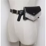 Diinovivo Luxury Designer Fanny Pack Tassel Rhinestone Women Waist Bag Money Phone Pouch Fashion Lady Belt Bag Purses WHDV0698