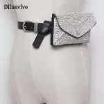 DIINOVIVO Luxury Designer Fanny Pack Tassel Rhinestone Women Waist Bag Money Phone Pouch Fashion Lady Belt Bag Purses WHDV0698