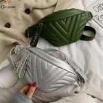 Doranmi V Striped Fanny Pack Women's Chest Bag 2019 Luxury Brand Designed Nerka Solid Bags Waist Pack BG076